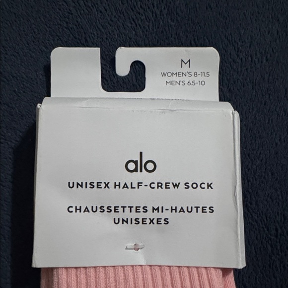 ALO Yoga Soft Pink Half-Crew Socks - Picture 2 of 3